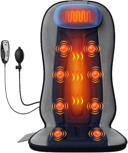 comrelax Vibration Back Massager for Chair with Heat